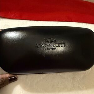 Coach Black Hardshell Sunglasses Glasses Case with Embossed Logo